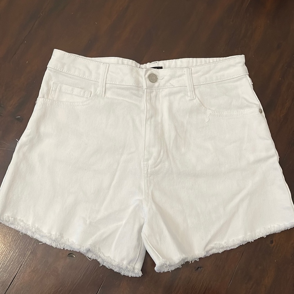 White Jean Shorts